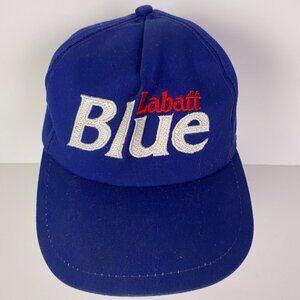 Vintage 90s Labatt Blue Beer Snapback Hat K-Brand Saint John Flames Promo